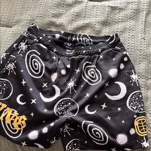 Overtime Black & White Celestial Athletic Shorts